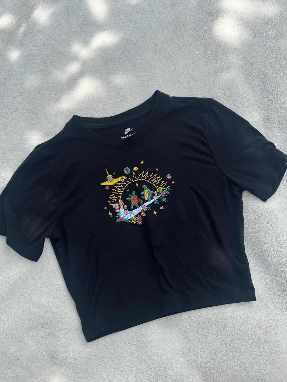 Nike Embroidered Baby T Shirt Black Small